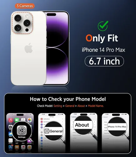 Miniatura 1449 de FNTCASE Funda para iPhone 13 Pro-Max: Fundas magnéticas transparentes compatibles con Magsafe Slim anti amarillamiento protección contra caídas
