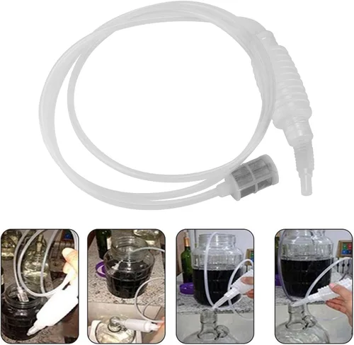Miniatura 4 de Tubo de sifón, manguera de sifón de cerveza casera de plástico Tubo de sifón suave manual Vino Cerveza Fabricación de cerveza Filtración Equipo