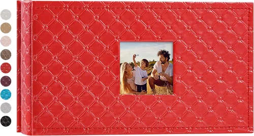 Miniatura 37 de Mublalbum Álbum de Fotos Pequeño 4x6 300 Fotos Cubierta de Cuero Libro de Fotos con Bolsillos Horizontales para Bebé Boda Aniversario y Familia Azul