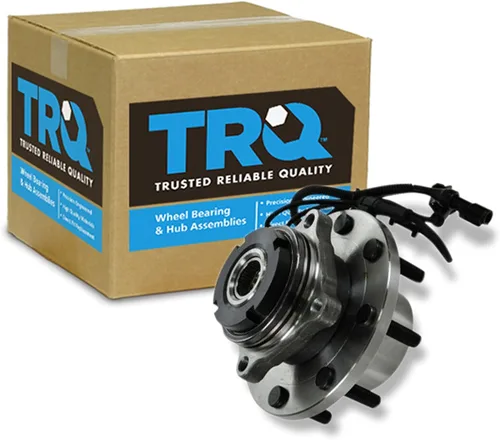 Miniatura 140 de TRQ Cojinete de rueda delantera y conjunto de cubo con sensor ABS compatible con Toyota Sequoia 2008-2022 Tundra 2007-2021