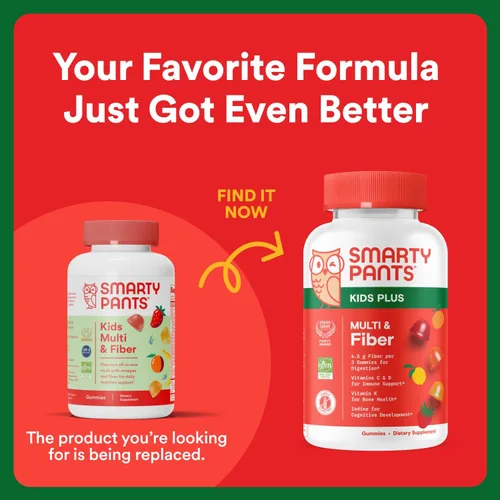 Miniatura 2 de SmartyPants Gomitas multivitamínicas para niños y suplemento de fibra: vitamina D3, C, vitamina B12, B6, A, zinc, biotina, inositol, gomitas