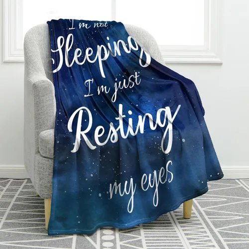 Jekeno Manta de galaxia para mujeres, niñas, mamá, hermana, cumpleaños, Navidad, espacio exterior, nebulosa, divertida frase inspiradora, decoración