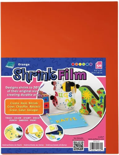 Miniatura 6 de Grafix Película retráctil metálica, hojas opacas doradas de 8.5 x 11 pulgadas, diseña tu arte y encogerlo para crear joyas, adornos, manualidades