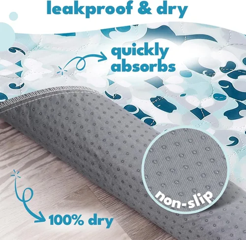 Miniatura 3 de NALALAS Almohadillas grandes lavables para orina para perros Reutilizables, impermeables y ultra absorbentes Almohadillas para orina de perro