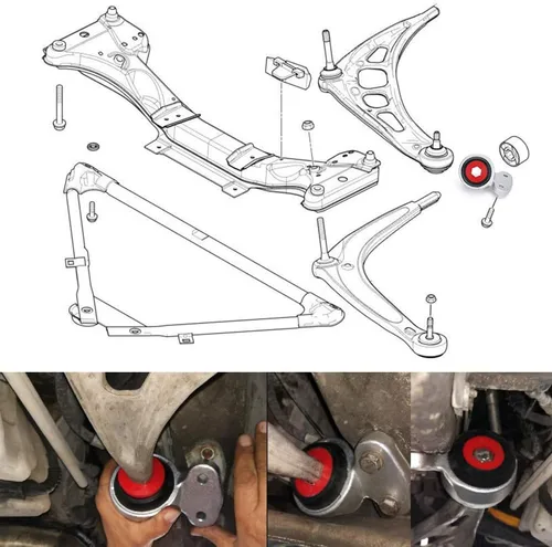 Miniatura 6 de Kit de bujes de brazo de control delantero inferior compatible con BMW E46 E85 325i 330i Z4 99-06
