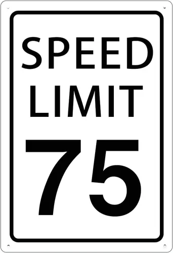 Miniatura 15 de KONEDMIX Señal de límite de velocidad de 25 mph, señal de tráfico lenta, carretera y calle, 25 señales de 8 x 12 pulgadas Límite de velocidad 25