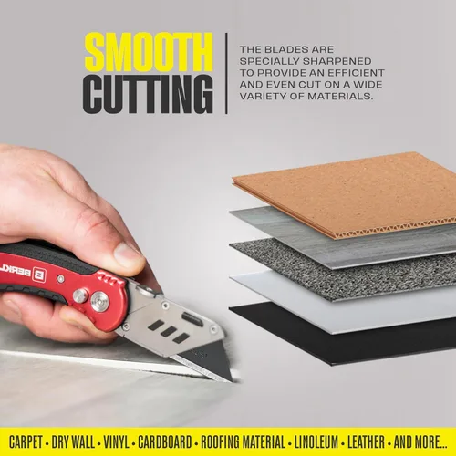 Miniatura 6 de Berkling SK2H - Cuchillas para cuchillos utilitarios, 50 unidades con dispensador, acero al carbono negro endurecido afilado con láser, ultra 3