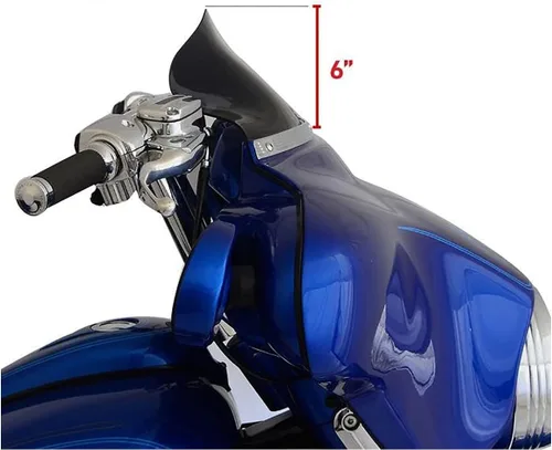 Miniatura 8 de Klock Werks parabrisas para motocicleta, 3.5 pulgadas, color negro para FLH 1996-2013