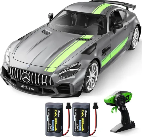 MIEBELY Coche de Control Remoto, Mercedes Benz 1/12 Escala Oficial Autorizado GT R Pro Coches RC 7.4V 900mAh Batería Recargable 2.4Ghz Coches RC de