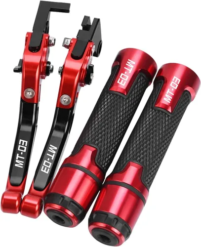 Miniatura 9 de Palancas de embrague de freno extensibles ajustables para motocicleta para Yamaha MT03 MT-03 2015 2016 2017 2018 2019 2020 (color : B)