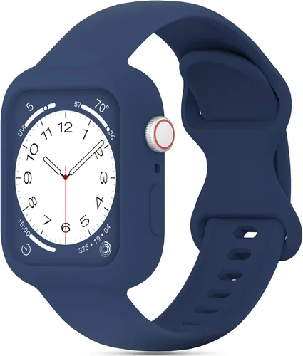Miniatura 15 de Keebowz Funda Protectora de Silicona Compatible con Apple Watch de 38mm 40mm 41mm 42mm 44mm 45mm 46mm 49mm, Mujeres y Hombres, Correa Deportiva