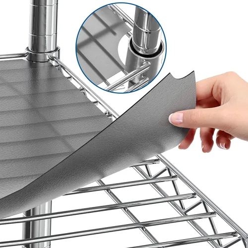 Miniatura 11 de Sterling Shelf Liners para sistema de estante de alambre: juego de 5 en grafito: 12 x 22 pulgadas: esteras de plástico para estanterías de alambre