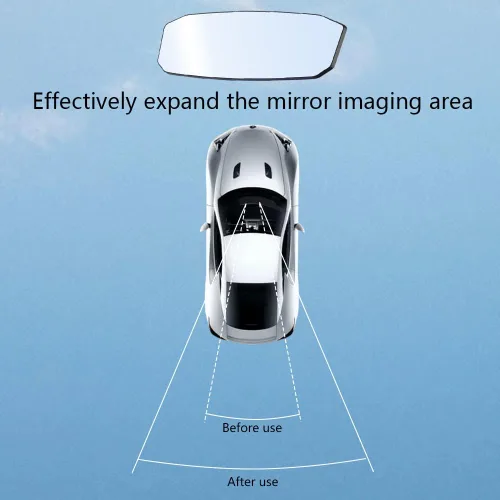 Miniatura 4 de Espejo retrovisor para automóvil, espejo retrovisor convexo de gran angular con clip interior de 12 pulgadas, accesorios para automóvil, espejo