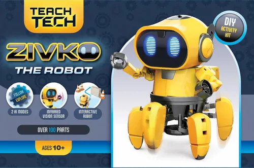 Miniatura 2 de Elenco Teach Tech “Zivko El Robot”, robot interactivo con capacidad de A/I y sensor infrarrojo, juguetes de aprendizaje STEM para niños de 10 años
