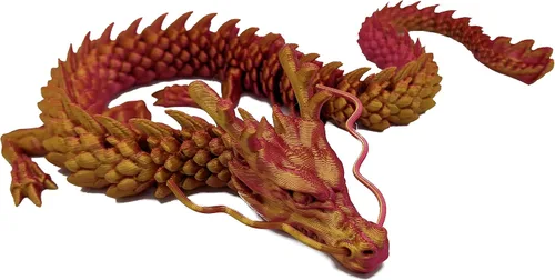 Miniatura 15 de Dragón impreso en 3D – Personalizable, hecho a pedido, juguete articulado del dragón mítico, regalo (M, negro con vientre verde lima)