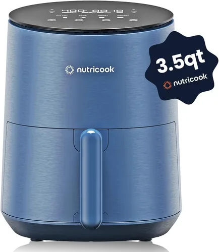 Miniatura 8 de Nutricook Freidora de aire - 8 funciones preestablecidas, panel de control de vidrio templado, freidora compacta de 3.5 cuartos de galón