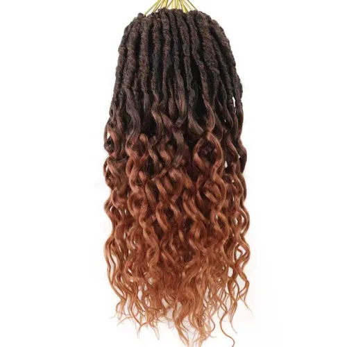 Miniatura 55 de Cabello de ganchillo para mujeres negras Goddess Locs de 14 pulgadas 8 paquetes 613 Locs falsos suaves preenganchados trenzas de ganchillo cabello