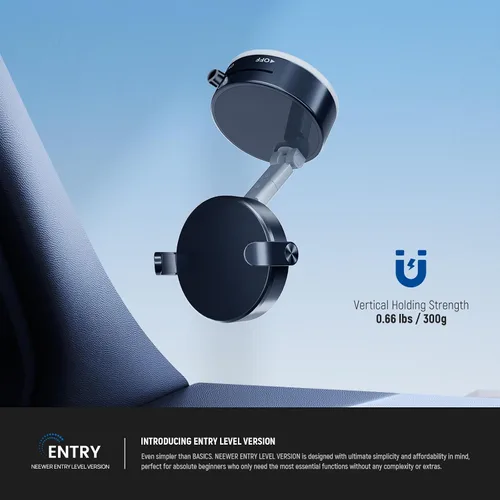 Miniatura 3 de NEEWER Versión de nivel de entrada, soporte magnético para teléfono celular, soporte plegable con ventosa al vacío para tu parabrisas de automóvil