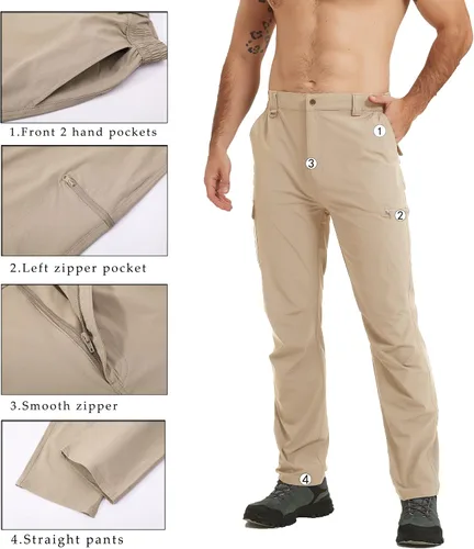 Miniatura 6 de Men's Hiking Cargo Work Pants Waterproof Lightweight Quick Dry Outdoor Fishing Travel Mountain Tactical Pants