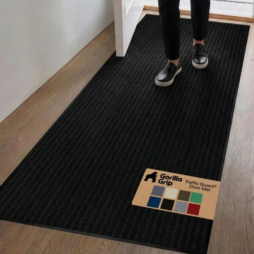 Miniatura 10 de GORILLA GRIP Tapete impermeable para puerta de protección de tráfico, tapetes de entrada resistentes, respaldo fuerte, alfombras comerciales