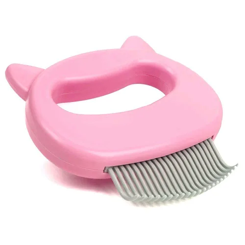 Leo's Paw El peine de masaje original para eliminar el pelo de mascotas, cepillo suave para eliminar el pelo de mascotas, herramienta de Rosa