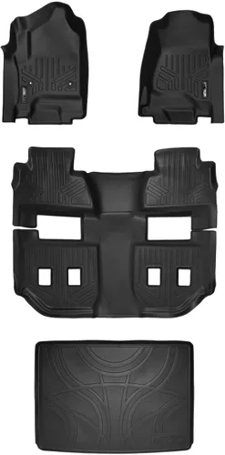 Miniatura 14 de SMARTLINER Alfombrillas de piso de ajuste personalizado para Chevrolet Suburban 2007-2014