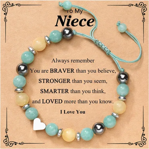 Miniatura 11 de UPROMI Pulsera Para Mi Hija/Nieta/Sobrina, Regalos Para Vuelta a la Escuela, Graduación, San Valentín, Navidad y Cumpleaños Para Niñas