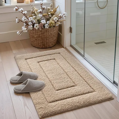 Miniatura 4 de DEXI - Alfombra de baño antideslizante, absorbente, de alta calidad, lavable a máquina, cómoda alfombra para cuarto de baño