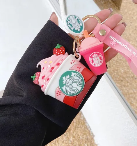 Miniatura 3 de 3D Linda y divertida taza de helado Kawaii a la moda para AirPods 3ª generación estuche [2021] estuche de carga rosa (fresa roja)