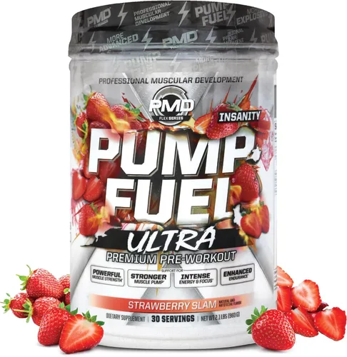 Miniatura 13 de PMD Sports Pump Fuel Ultra Insanity - Polvo de preentrenamiento premium y bomba muscular, mayor enfoque, resistencia y recuperación, creatina Mango