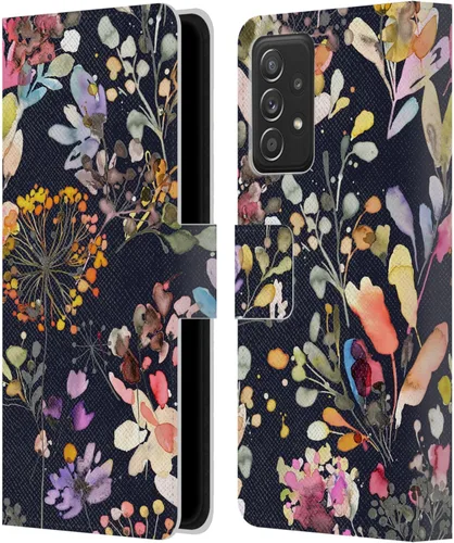 Miniatura 13 de Head Case Designs Officially Licensed Ninola Gold Plants Wild Grasses Leather Wallet Case Compatible with Samsung Galaxy A53 5G (2022)