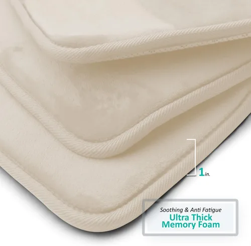Miniatura 7 de Clara Clark Alfombra de Baño 24" x 17" - Alfombras de Baño, Tapete de Baño de Espuma Viscoelástica, Afelpado, Acogedor, Ultra Suave, Antideslizante