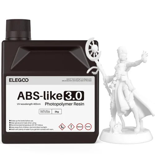 Miniatura 21 de ELEGOO 8K Resina similar a ABS 3.0, Resina de fotopolímero de curado UV 405nm, Resina ABS mejorada para impresión 3D, mayor precisión, menor