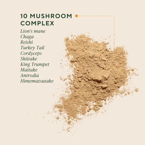 Miniatura 3 de Om Master Blend Polvo de hongo orgánico, complejo de 10 hongos, extracto de Reishi y adaptógenos, salud vibrante, suplemento de hongos inmunes, 3.17