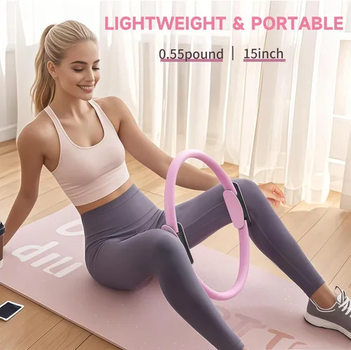 Miniatura 2 de Kit esencial de pilates – Juego de equipo de pilates para el hogar – con anillo de pilates tonificante y bandas de resistencia largas y bandas