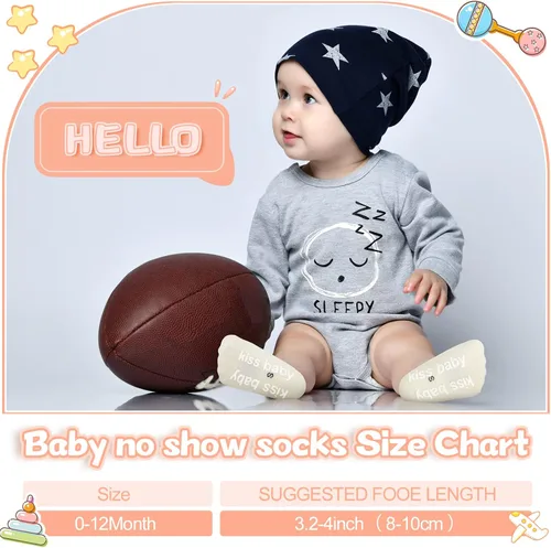 Miniatura 6 de Unittype 20 pares de calcetines antideslizantes para bebés de 0 a 12 meses para recién nacidos, calcetines antideslizantes para niños y niñas