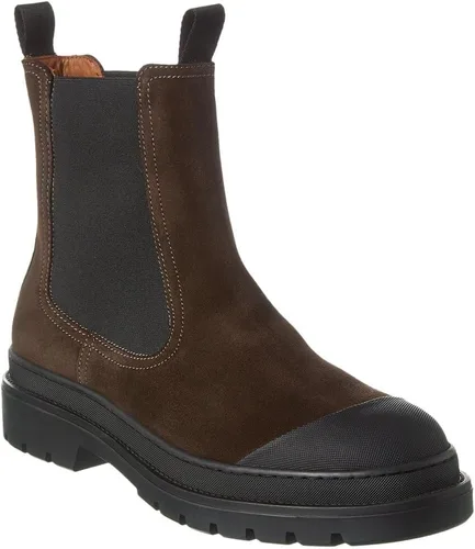 Miniatura 2 de Aquatalia Botas Kent Chelsea para hombre fabricadas en Italia, piel de oveja de gamuza, forro de cuero, puntera redonda, suela de goma.