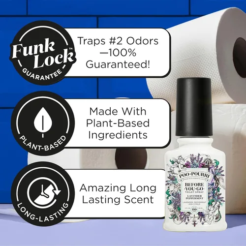 Miniatura 2 de Poo-Pourri Before-You-Go - Aerosol para inodoro, aroma a menta lavanda, 2 onzas líquidas, hasta 100 usos, desodorante para baño, a base de plantas