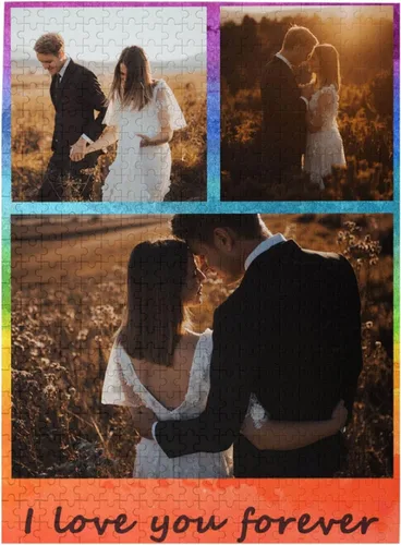 Miniatura 17 de Rompecabezas personalizados de fotos de 300/500/1000 piezas, rompecabezas personalizados para adultos, familia, cumpleaños, boda, amigos