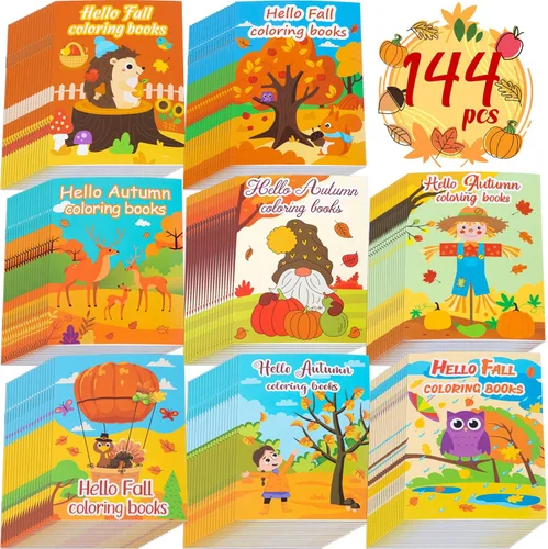 Miniatura 11 de 90shine 24 libros para colorear de otoño para niños, recuerdos de fiesta a granel para bolsas de regalos de 2-4, 3-5, 4-8 años
