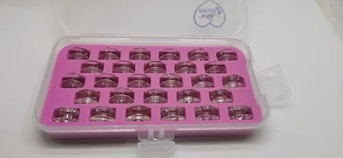 Miniatura 2 de HONEYSEW Caja de 28 bobinas de plástico 172336S Singer 8774 9005 8007 9010 9015 9018 Clase 66 Bobbins también se adapta a bobina blanca 8600