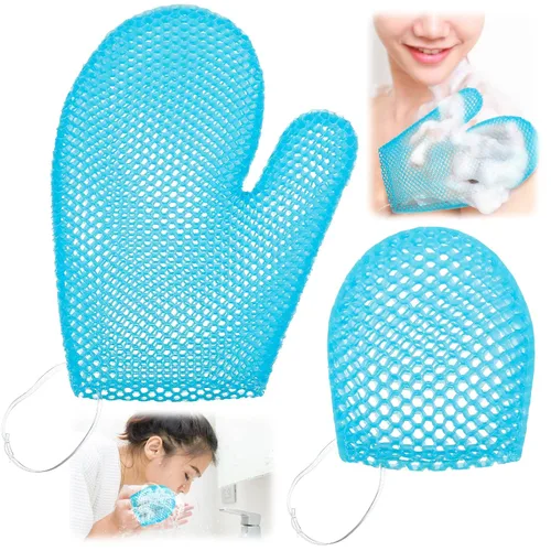 Miniatura 12 de Karenhi 2 Pcs Honeycomb Exfoliating Glove Set Exfoliating Bath Mitt Honeycomb Face and Body Scrubber Shower Mitt for Cleaning Body Shower Face Skin