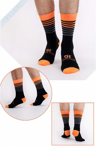 Miniatura 6 de GuaziV Calcetines de ciclismo para hombres y mujeres, calcetines de compresión coloridos para senderismo, para viajar, caminar, escalar
