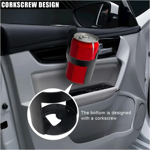 Miniatura 3 de 2 piezas portavasos para automóvil, portavasos negro para latas y botellas de agua para automóvil, accesorios universales para interior de automóvil