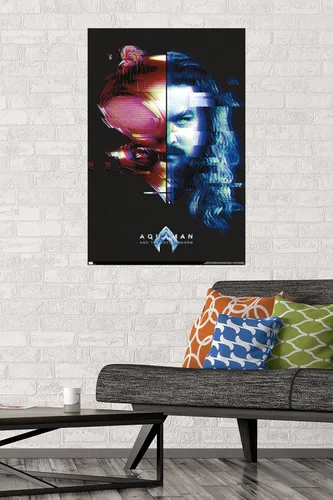 Miniatura 2 de Trends International DC Comics Movie Aquaman y el Reino Perdido - Póster de pared Faceoff, 22.37 x 34.00 pulgadas, póster premium y paquete