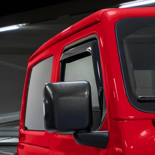 Miniatura 2 de Voron Glass protectores de lluvia extra duraderos en canal para Jeep Wrangler JL 2018-2026/Jeep Gladiator 2020-2026, deflectores de ventana, viseras