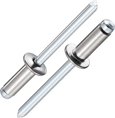 Miniatura 15 de Wensilon (80 piezas) Juego de remaches ciegos profesionales negros de aluminio, juego de agarre de aluminio y mandril de acero