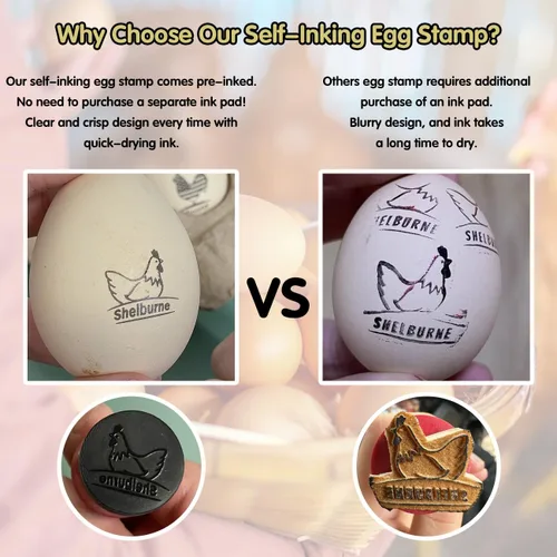 Miniatura 4 de Sello de Huevo, Sello de Huevo Personalizado, Sello de Huevo Personalizable, Sellos de Huevo para Huevos Frescos, Sello de Huevo Fresco de Granja