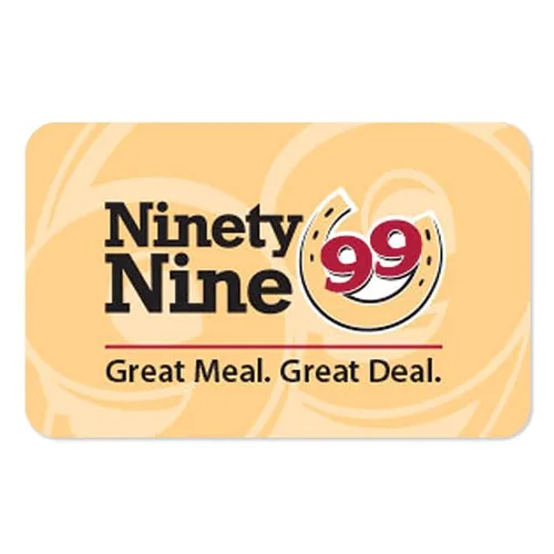 Ninety Nine Restaurants Tarjetas de regalo - Envío por correo electrónico | Digital Delivery