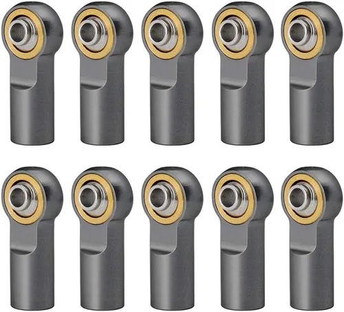 Miniatura 6 de Que-T 10pcs Metal Link Rod End M4 Ball Joint Head para RC Crawler Car (negro)